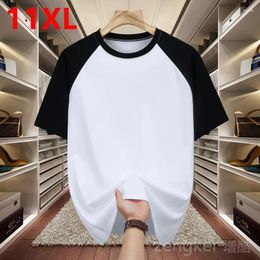 Men's T Shirts Big Size T-shirt Shoulder Sleeve Short-sleeved Summer Splicing Top Cotton