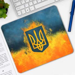 Mouse Pads Wrist Rests Patterned Ukraine Flag Gaming Mouse Pad Computer Rectangle Mousepad Anti-slip Natural Rubber Mause Mice Mat J240510