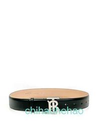 Designer Borbaroy belt fashion buckle genuine leather Authentic Black Monogram Buckle Leather Belt Size S Made In Italy