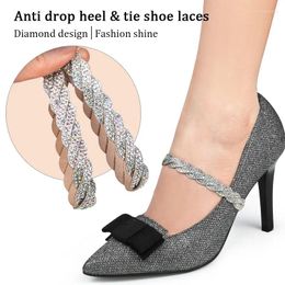 Shoe Parts Luxury Elastic Laces Lady For Women Hight Heel Anti-Off Removable Shoelaces Without Ties Ankle Straps Shoes Belt Band Accessorie