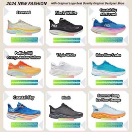 2024 Hokashoes con scarpe Designer di logo originale Bondi 8 Hokaa Scarpe Clifton 9 Scarpe da corsa da uomo Sneaker da donna Sneakers Best Quality Trainer di qualità Runnners 36-45