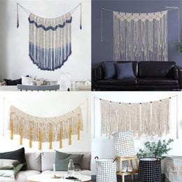 Tapestries Macrame Wall Hanging Handmade Woven Tapestry Large Cotton Boho Wedding Backdrop Decoration For Living Room