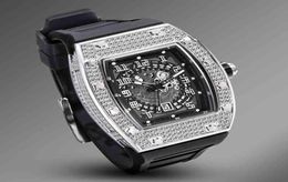 Designer Men Ice Out Bling Diamond Hip Hop Mens es Waterproof Quartz Watch Dro Reloj Hombre Marca de Lujo7604757