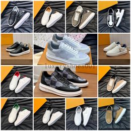 Beverly Hills Luxurys Schuhe Schwarze geprägte Leder- und Frauen -Sneaker Drucken Gummi -Außensohle Laufschuhe 5.14 01