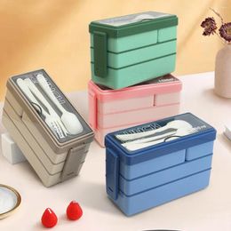 Dinnerware Large Capacity Lunch Box Microwave Available Storage Meal Preparation Containers For Work And Students Modern