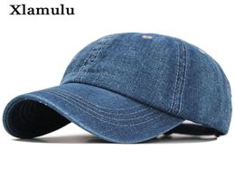 Xlamulu Solid Denim Baseball Cap Men Women Jeans Snapback Caps Casquette Plain Bone Hat Gorras Men Casual Blank Dad Male Hats CX207462959