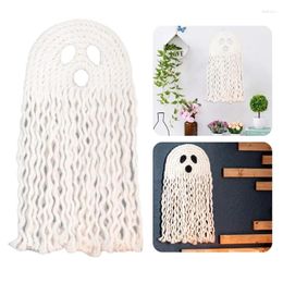 Tapestries Handmade Woven Ghost Hanging Ornaments For Halloween Wall And Door Decorations