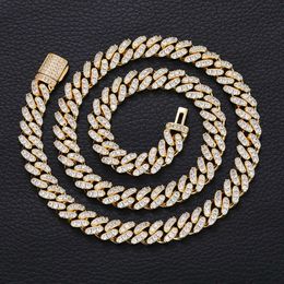 Men Jewellery 8Mm VVS Moissanite Gold Plated Chain Hip Hop Sier Iced Out Diamond Miami Cuban Link Necklace