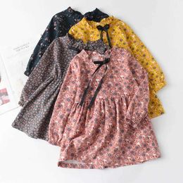 Girl's Dresses Flower Girl Dress Spring and Autumn Childrens Leisure Long sleeved Fashion Classic Clothing 1-9T Childrens Fashion Set d240515