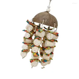 Other Bird Supplies Coconut Shell Toys Natural Corn Cob Birdhouse Hang Chew For Parrots