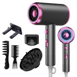 Hair Dryer with Diffuser Blow Comb Brush 1800W Ionic Dryers DiffuserConstant Temperature Care Without Dama 240426