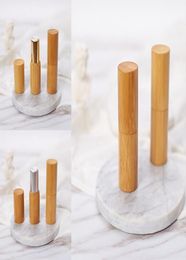 38g Silver Gold Empty Bamboo Wooden Lipstick Tube DIY Lips Beauty Tool Natural Lip Cream Container 121mm8403107