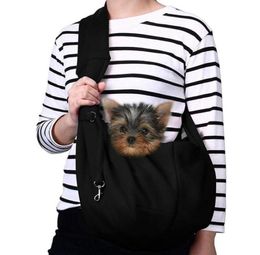 Pet Carrier Hand Sling Adjustable Padded Strap Tote Bag Breathable Shoulder Front Pocket Belt Carrying Small Dog Cat Car Sea5743751939899
