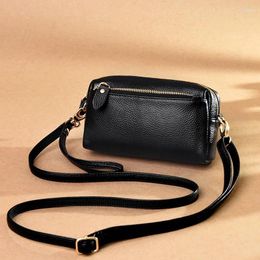 Totes RanHuang Arrive 2024 Women's Fashion Mini Shoulder Bags High Quality Genuine Leather Messenger Casual Small B300