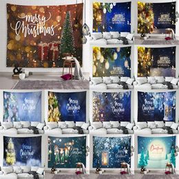 Tapestries Christmas Tree Merry Tapestry Living Home Decor Decorations Wall Hanging Bedspread Beach Towel