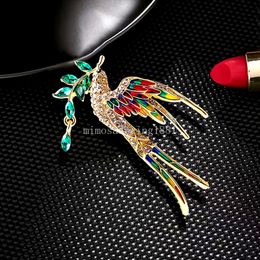 Fashion Swallow Brooches For Women Rhinestone Small Bird Brooches Casual Party Office Brooch Pins Jewelry Gifts Accessories