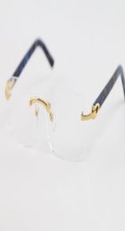 Manufacturers whole 8200757 Silver Rimless Eyeglasses frames women men 18K gold frame glasses Size5618140mm 4650423