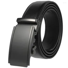 Belts Famous Genuine Leather Belt For Men High Quality Metal Automatic Buckle Male Luxury Fashion Cowhide Men's Waist Band