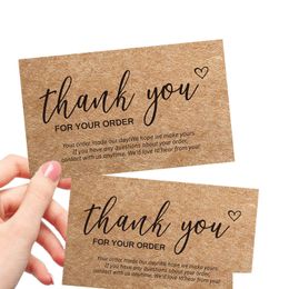 Packing Paper Wholesale Thank You Card Folding Wreath Design Print Gratitude Handwriting Greeting Cards Wedding Birthday Party Flowe Dh7Yk