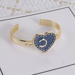 New Design Bracelets Gold Love Alloy Bracelets Blue Bracelet Women Luxury Designer Bangle Bracelets Fashion Jewelry