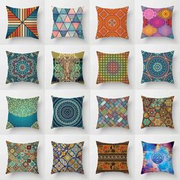 Pillow Bohemian Pillowcase Ethnic Floral Geometric Complex Texture Mandala Cover Sofa Living Room Home Decor