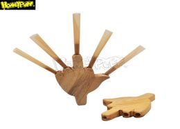 Palm Shape Wood Level Five 5 Joint Holder Cigarette Rolling Cone Smoking Pipe Holder 8MM Wood Tobacco Pipes4895214