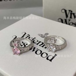 Designer Westwoods Full Diamond Saturn Ring High Edition end Light Luxury r Nail