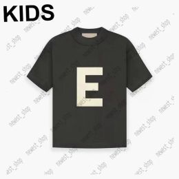 T-shirts designer kids boys girls Tshirts oversize loose usa t shirt tshirt tee tops classic silicon big E letter streetwear children cot