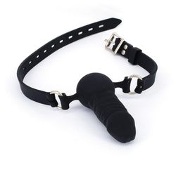 Sex Toys Open Mouth Gag Silicone Ball penis Gag Bondage Restraints Ring Gag Adult Game Oral Fixation BDSM Stuffed Slave for Couple2882042