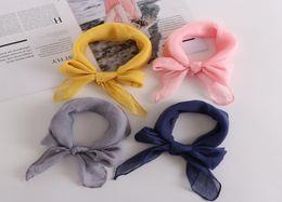 Sweet Lady Chiffon Silk Square Scarf Neck Wrap Shawl For Women Girl Soft Hair Tie Band Elegant Neckerchief Gifts Accessories7046107