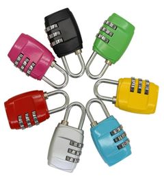 Portable 3 Digit Combination Padlock TSA Lock Luggage Suitcase Travel Bag Code Lock Black red yellow blue Alloy Combination Lock 81978965