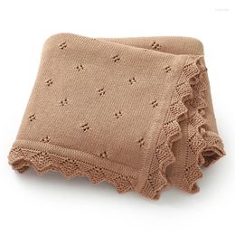 Blankets 90 70cm Baby Blanket Swaddle Wrap Dual-Use Born Netural Solid Monthly Stroller Basket Bedding Comforter Ultra-Soft Reversible