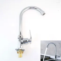 Kitchen Faucets Flexible Faucet Head Single Hole Cold Water Spout Sink Tap Stream Sprayer Silver 360 Degree Home Accesories