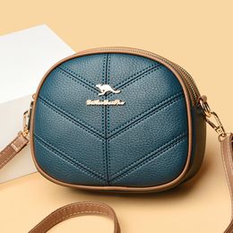 Women's Bag High-end Niche Casual Small Round Bag 2023 New Large-capacity Textured Shoulder Bag Western Style Crossbody Bag