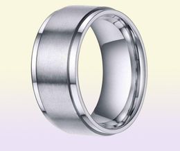 Tigrade 68mm Silver Colour Tungsten Carbide Ring Men Black Brushed Wedding Band Male Engagement Rings For Women Fashion bague9044108