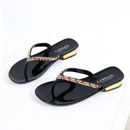 Beach summer Shoe Slipper Fashion Slippers Flip Flops With Rhinestones Women Sandals Casual Shoes H1hU# 3cf7 s s