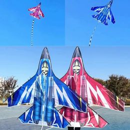 Aeroplane kite children cartoon boy fighter outdoor games for inflatable toys professional 240430