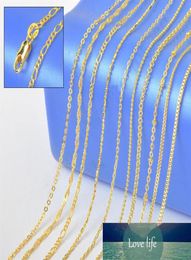 Sample Order 18 Mix 10 Kinds Solid Yellow Gold Colour Venice Figaro Rolo Curb Necklace Chains 1 22MM286Z3324652