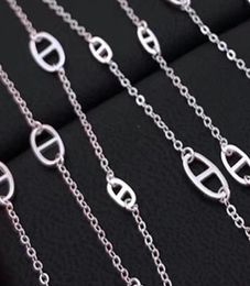 Brand Geometry for Women Letter Round h Lock Jewellery S925 Silver Necklace Set France Quality Superior Golden Sweater Chain 2026853683