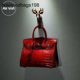 Tote Bag Designer Womens Handbags Bk Handmade 7a Airvivi Ru New Crocodile Pattern Cowhide Platinum Genuine Leather Wedding Red Bridal
