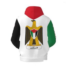 Felpa con cappuccio da uomo con cappuccio casual con cappuccio casual palestine bandiera emblema poliestere palestinese uni da donna harajuku pile felpa pilota dhyjq