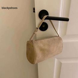 The Row TR Bag Suede Mini Handbag Designer Bag Reverse Simple Leather Female LQMQ