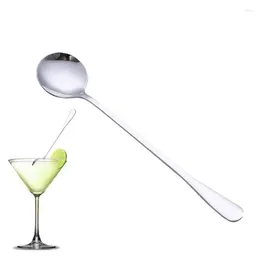 Coffee Scoops Stainless Steel Ice Tea Scoop Modern Simple Long Handle Spoon Extended Cocktail Stir Spoons Multi-Purpose