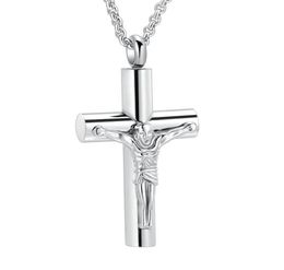 IJD11129 Jesus Ashes Pendant Necklace Stainless Steel Cremation Jewellery Funeral Keepsake Urn Necklace For Ashes Wholesale Price1799269