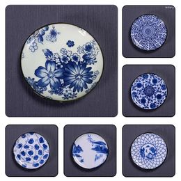 Tea Trays Ceramic Cup Mat Chinese Style Set Accessory Japanese Dessert Plate Sauce Dish Tableware Insulating