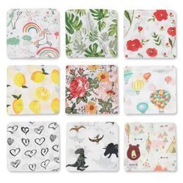 Bibs Burp Cloths 55x55cm 70% bamboo 30% cotton baby Swad baby plain feeding scarf Gauze newborn Swad packaging Burp clothing towel diaperL2405