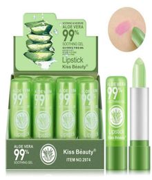 high quality Makeup Lipstick Waterproof Lipgloss Colour Changing Long Lasting Lip Stick Aloe vera lip balm Cosmetic7841039