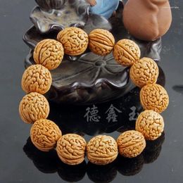 Link Bracelets Brain Texture Walnut Bracelet Nearly Round Overlord Dragon-Veined Peach Pit Live Stream S