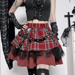 Saias Sexy Plaid Plaid Pleed