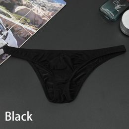 Underpants Ice Silk Men's Briefs One-piece Seamless Man Triangle Traceless Quick-dry Sexy Underwear Colorful Men Shorts Boxer